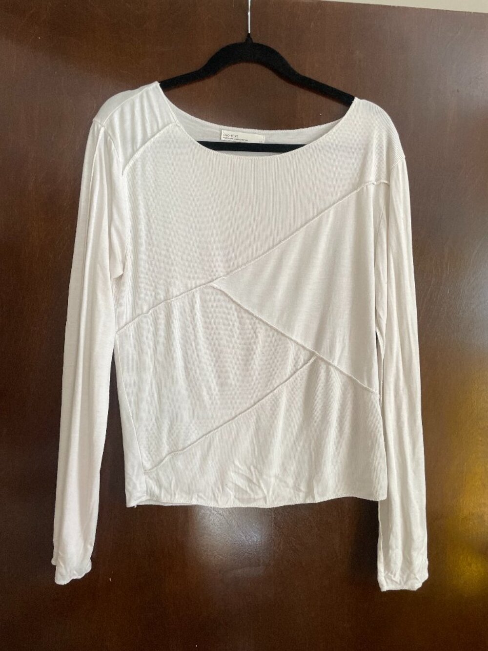 Oak and Fort White Long Sleeve Top